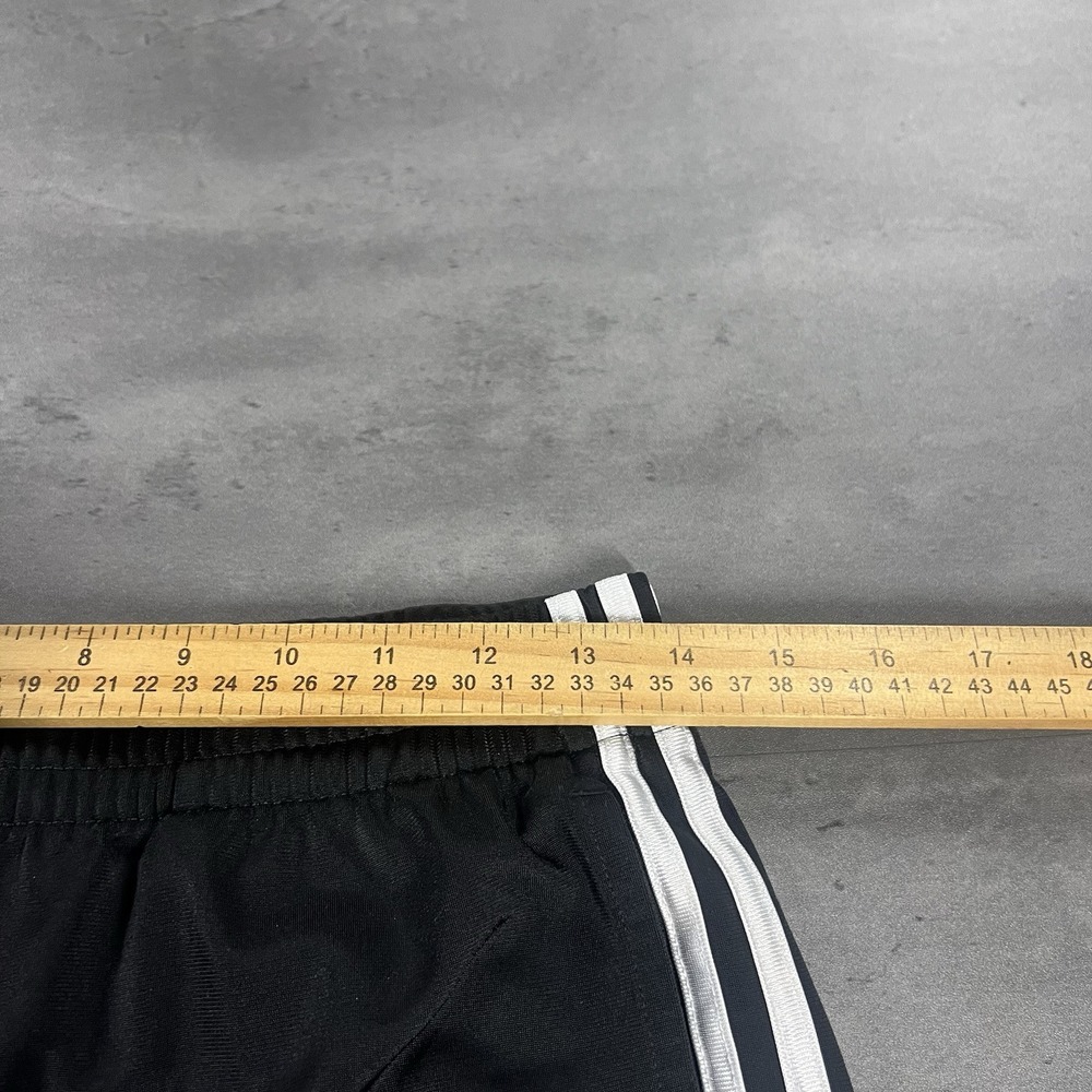 Adidas Track Sweatpants Women Small 28x30 Black White Soccer Jogger 3 Stripe - Picture 5 of 8